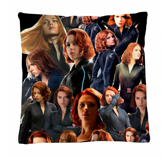 Black Widow Photo Collage Pillowcase 3D